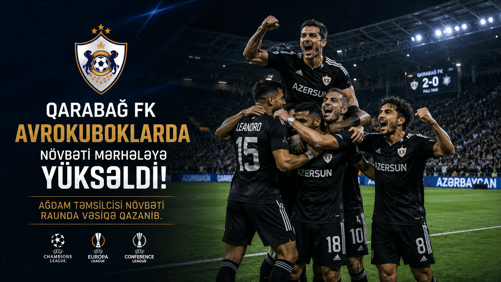 Qarabağ FK Avrokuboklarda növbəti mərhələyə yüksəldi